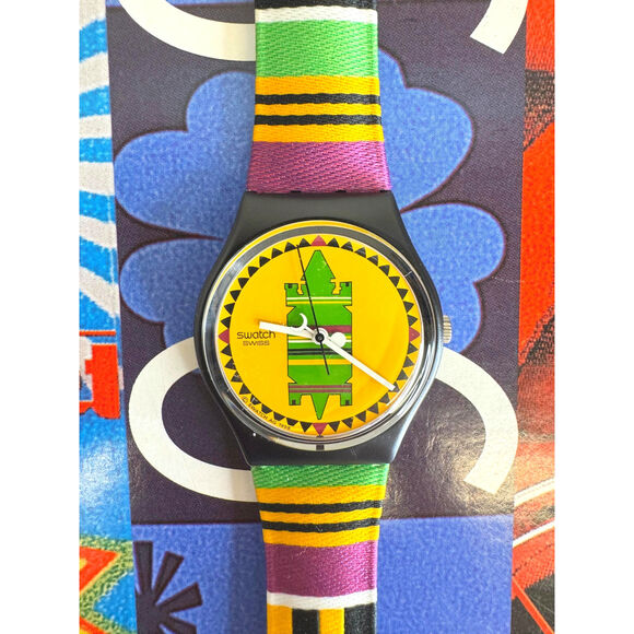 Swatch watch SHUCHACHA GB194 1999 Standard Gents Unisex Swiss Made New Old Stock - Picture 1 of 5